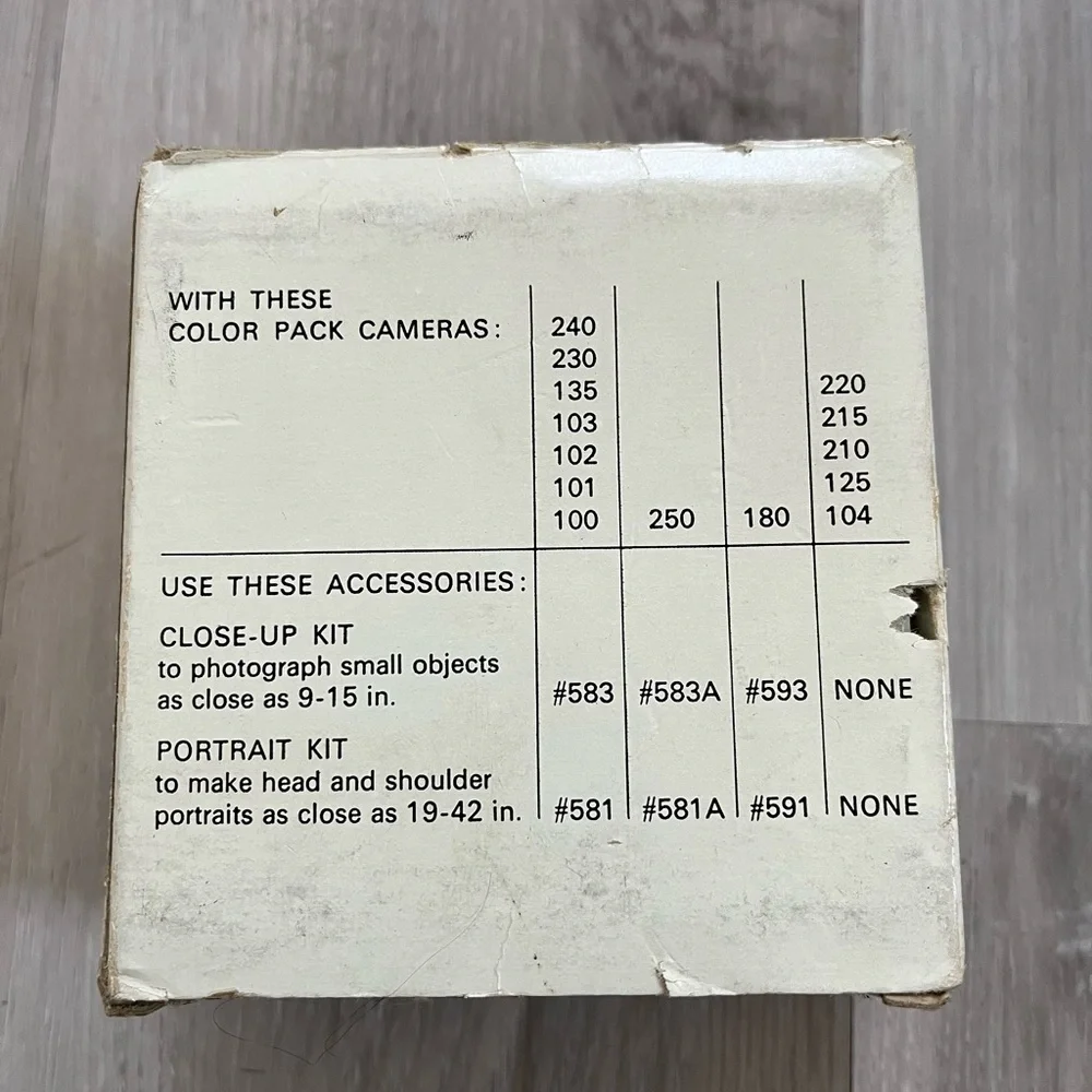 Vintage Polaroid Close-up Kit #583 For Polaroid Automatic Land Cameras